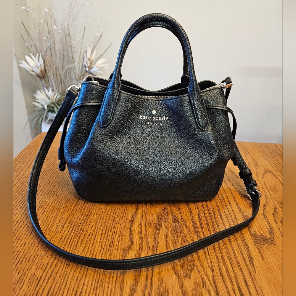 Kate Spade Black Dumpling Small Satchel with Versatile Carrying Options